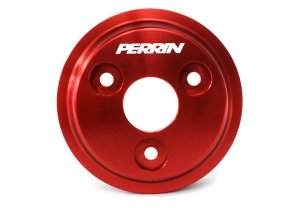Subaru FXT Water Pump Pulley - Perrin Performance - Lightweight - Red - `14-`18